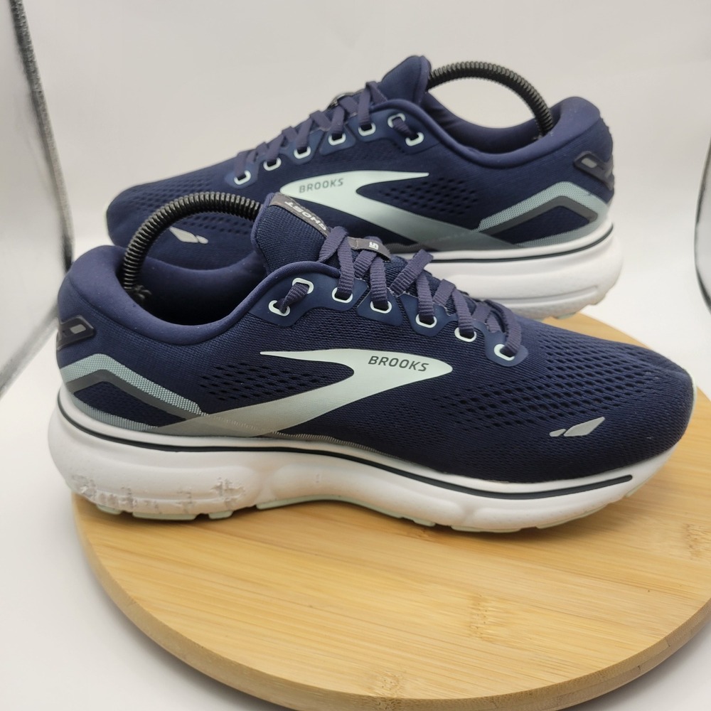 Brooks Ghost 15 Navy Blue Running Shoes Womens 10.5 Extra Wide 2E 1203802E450 - Picture 6 of 10